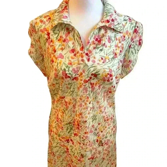 Floral Collared Midi Dress - Picture 3 of 7